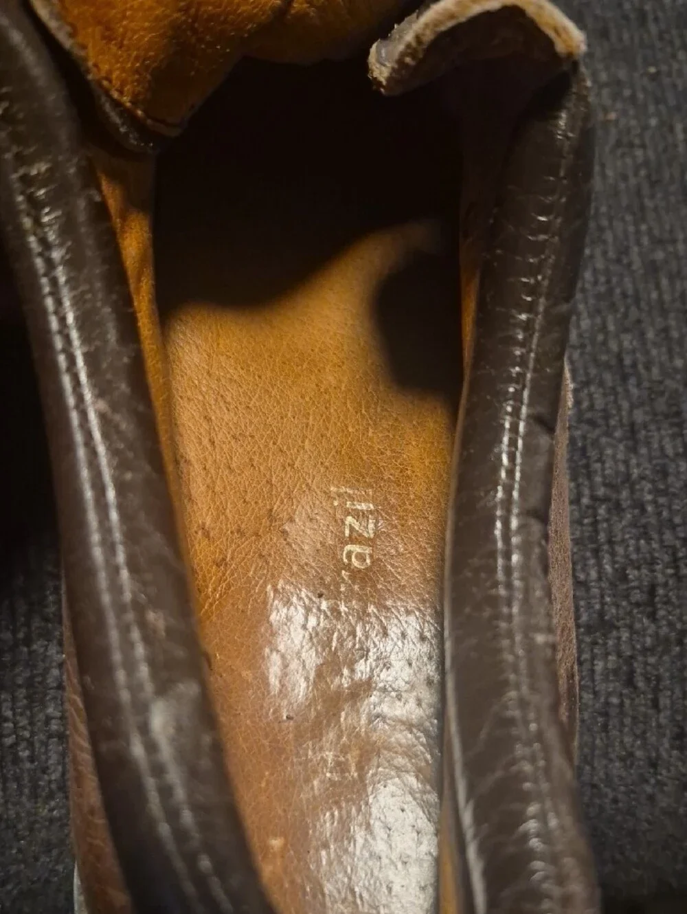 Men's Brown Leather Lace-Up Derby Shoes